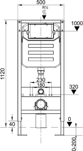 Изображение товара Унитаз подвесной с инсталляцией Керамин Санти R Slim МЛ Премиум c кнопкой K5236-К-EEA4