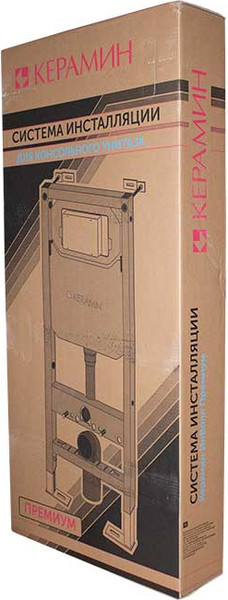 Изображение товара Унитаз подвесной с инсталляцией Керамин Санти R Slim МЛ Премиум c кнопкой K5236-К-EEA4