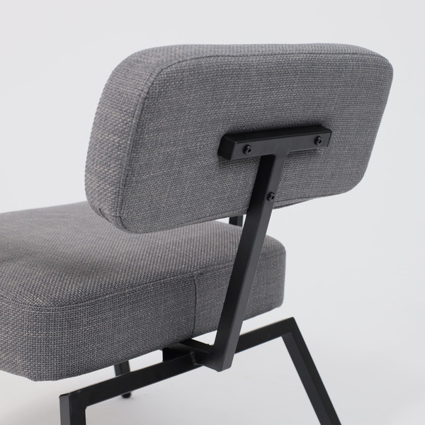 Изображение товара Кресло мягкое AksHome Booker (серая рогожка Bjorn 13/черный)