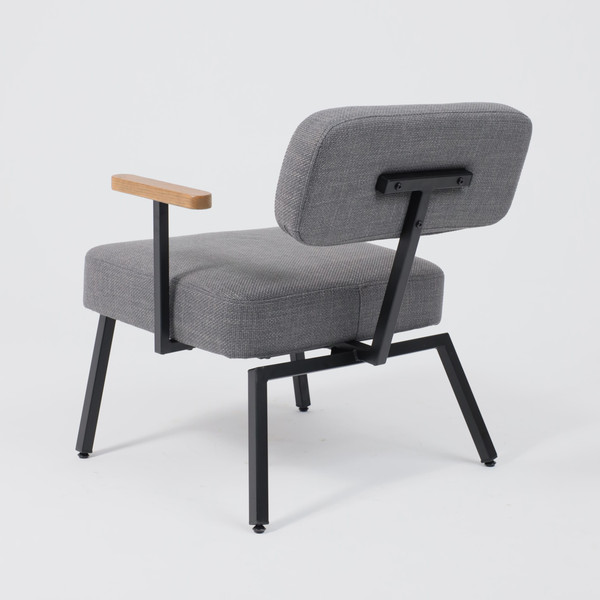 Изображение товара Кресло мягкое AksHome Booker (серая рогожка Bjorn 13/черный)