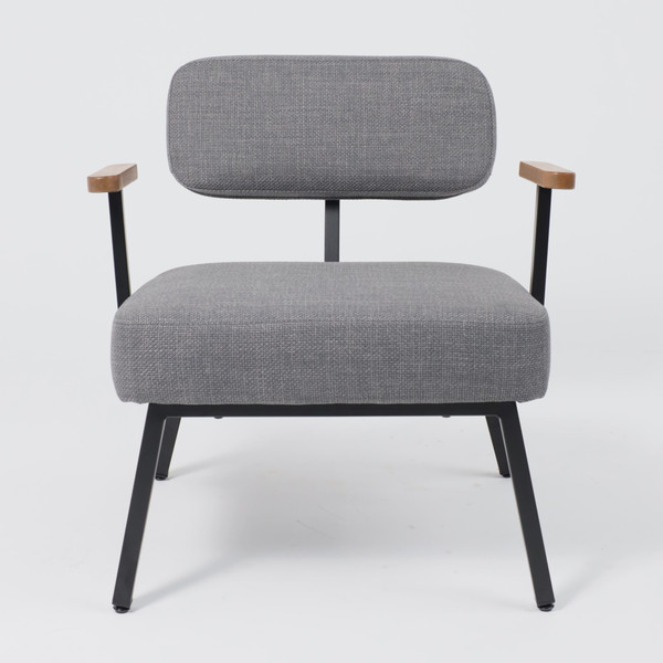 Изображение товара Кресло мягкое AksHome Booker (серая рогожка Bjorn 13/черный)