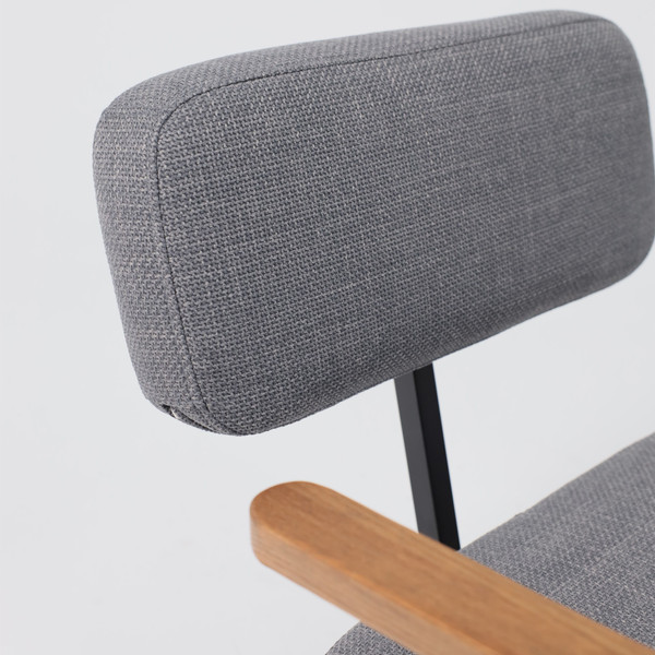 Изображение товара Кресло мягкое AksHome Booker (серая рогожка Bjorn 13/черный)