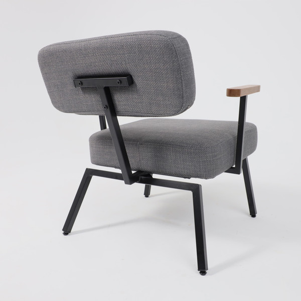 Изображение товара Кресло мягкое AksHome Booker (серая рогожка Bjorn 13/черный)