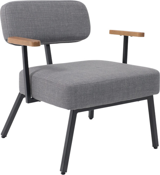 Изображение товара Кресло мягкое AksHome Booker (серая рогожка Bjorn 13/черный)