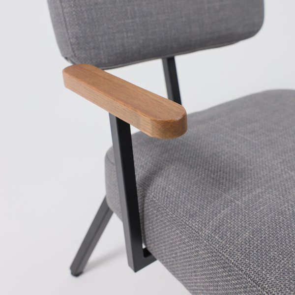 Изображение товара Кресло мягкое AksHome Booker (серая рогожка Bjorn 13/черный)