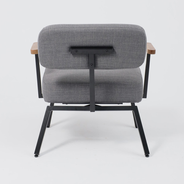 Изображение товара Кресло мягкое AksHome Booker (серая рогожка Bjorn 13/черный)