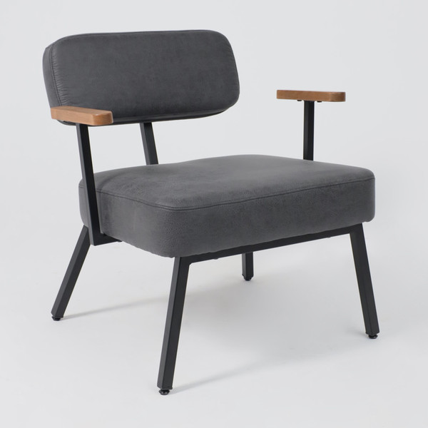 Изображение товара Кресло мягкое AksHome Booker (экокожа винтажный черный Watusi 16/черный)