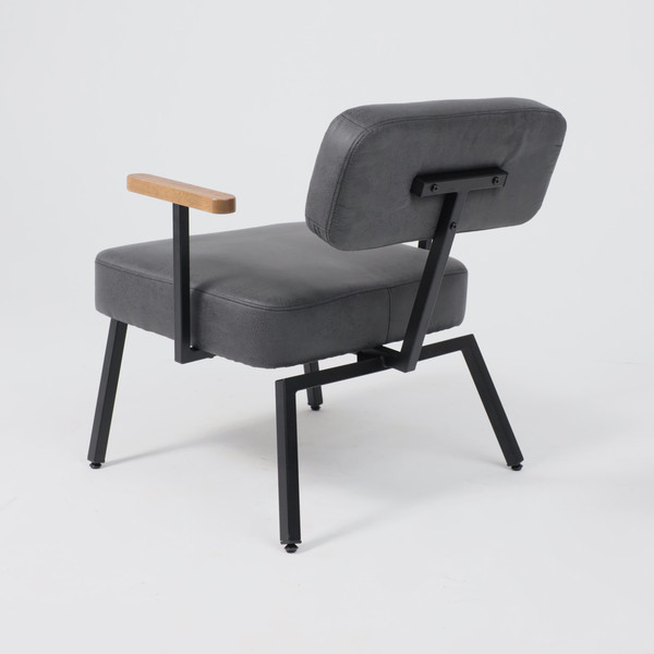 Изображение товара Кресло мягкое AksHome Booker (экокожа винтажный черный Watusi 16/черный)