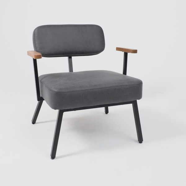 Изображение товара Кресло мягкое AksHome Booker (экокожа винтажный черный Watusi 16/черный)