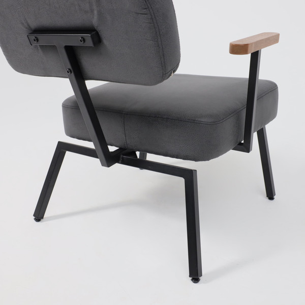 Изображение товара Кресло мягкое AksHome Booker (экокожа винтажный черный Watusi 16/черный)