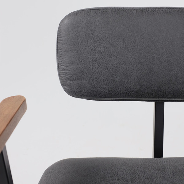 Изображение товара Кресло мягкое AksHome Booker (экокожа винтажный черный Watusi 16/черный)