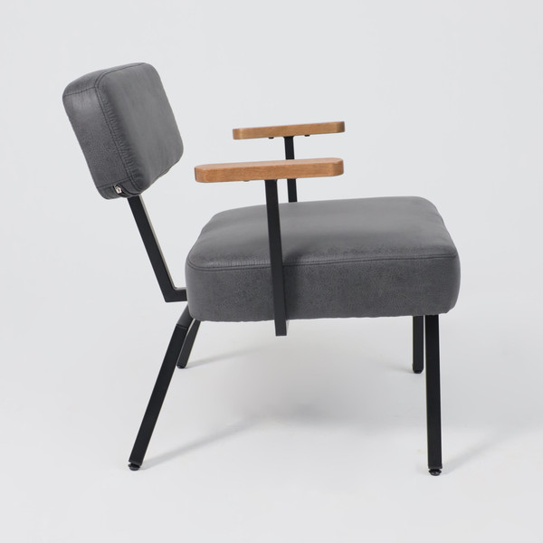 Изображение товара Кресло мягкое AksHome Booker (экокожа винтажный черный Watusi 16/черный)