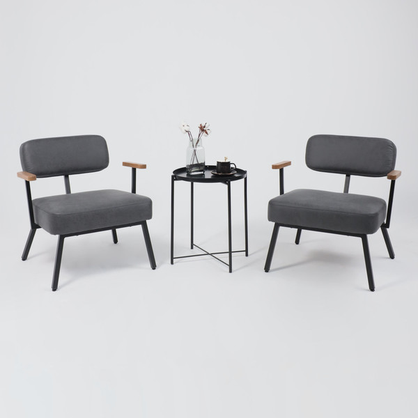 Изображение товара Кресло мягкое AksHome Booker (экокожа винтажный черный Watusi 16/черный)