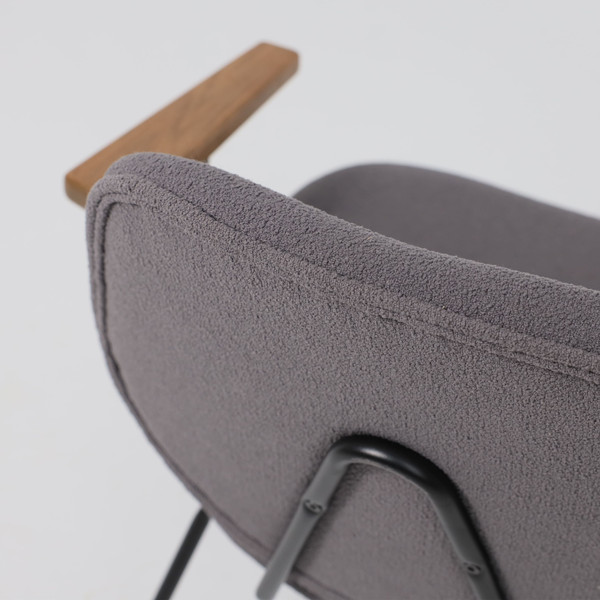 Изображение товара Кресло мягкое AksHome Rudo (серый букле SD8068-5/черный)