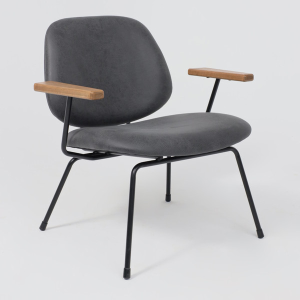 Изображение товара Кресло мягкое AksHome Rudo (экокожа винтажный черный WATUSI 16/черный)