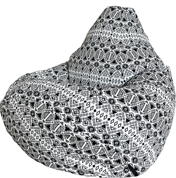 Изображение товара Бескаркасное кресло Flagman Груша Мега XXXL Г3.8-10 (белый/черный)