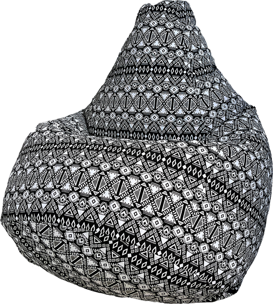 Изображение товара Бескаркасное кресло Flagman Груша Мега XXXL Г3.8-11 (черный/белый)