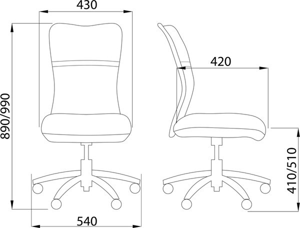 Изображение товара Кресло офисное AksHome Type (ткань-сетка, черный/черный)