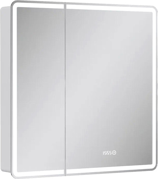 Изображение товара Шкаф с зеркалом для ванной EQUIL Nice LED 80 с часами