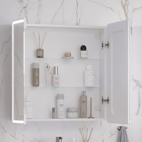 Изображение товара Шкаф с зеркалом для ванной EQUIL Nice LED 80 с часами