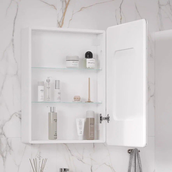 Изображение товара Шкаф с зеркалом для ванной EQUIL Nice LED 60 с часами (правый)