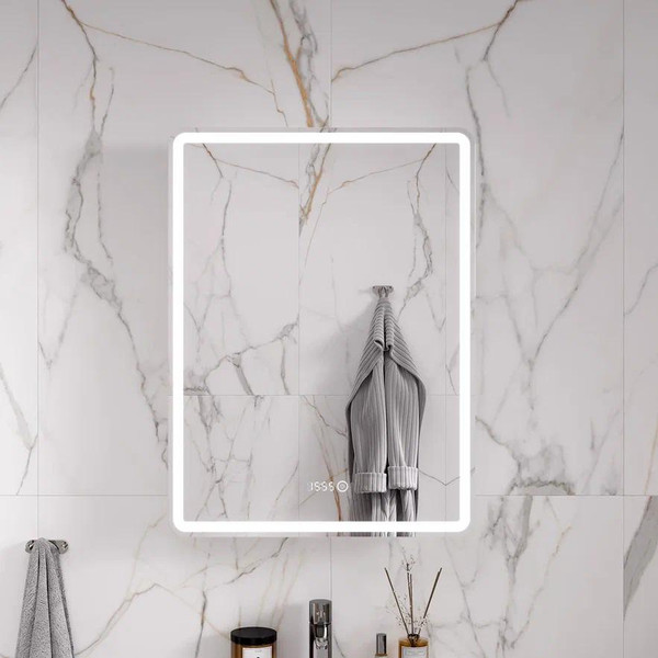 Изображение товара Шкаф с зеркалом для ванной EQUIL Nice LED 60 с часами (правый)