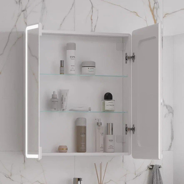 Изображение товара Шкаф с зеркалом для ванной EQUIL Nice LED 70 с часами