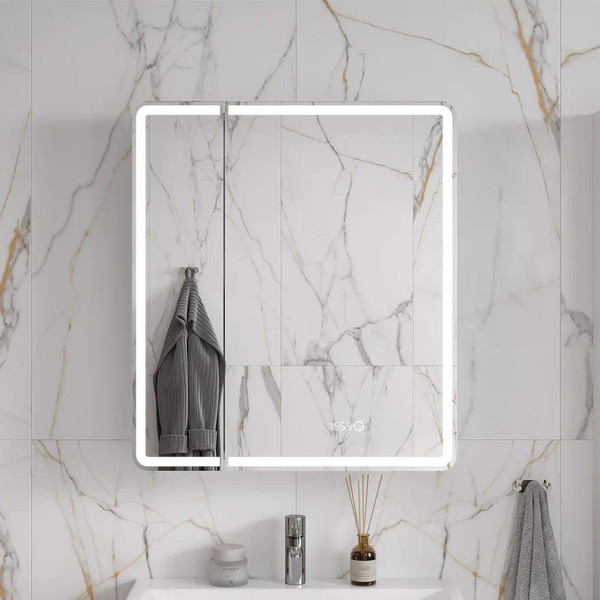 Изображение товара Шкаф с зеркалом для ванной EQUIL Nice LED 70 с часами