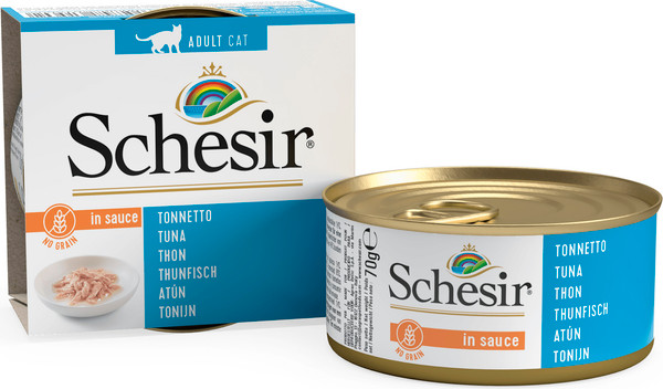 Изображение товара Влажный корм для кошек Schesir с тунцом в соусе (70г)