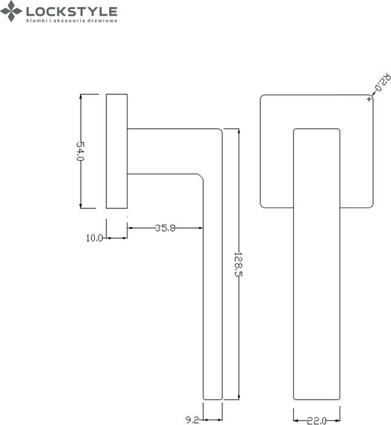 Изображение товара Ручка дверная Lockstyle Sky CBM (матовый хром)