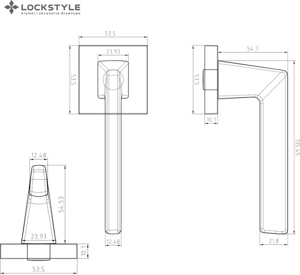 Изображение товара Ручка дверная Lockstyle Prime AL6 (черный)