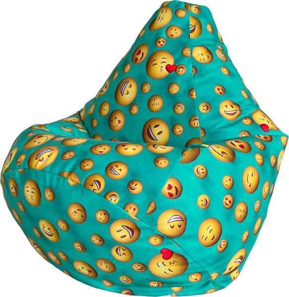 Изображение товара Бескаркасное кресло Flagman Груша Мега XXXL Г3.5-227 (Smailiki 04 бирюзовый)