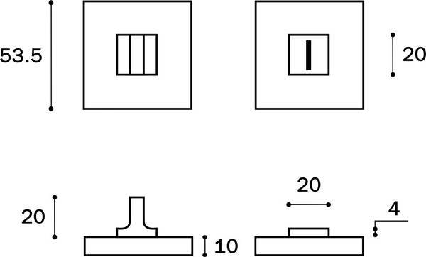 Изображение товара Фиксатор дверной защелки Lockstyle WC ZN BB (матовое золото)