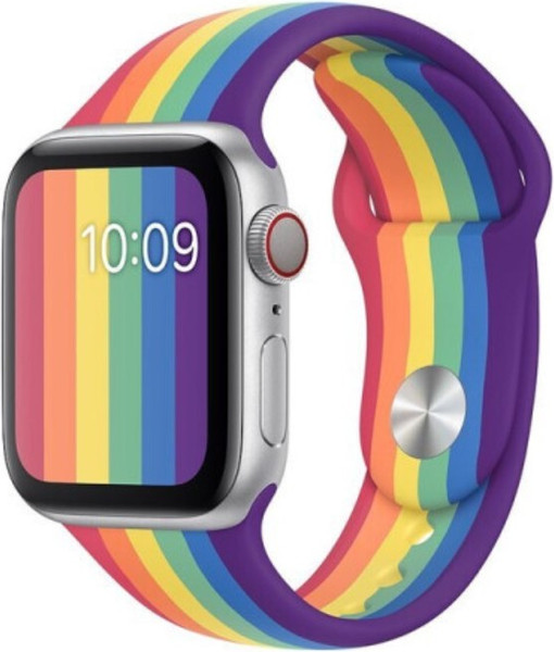 Изображение товара Ремешок для умных часов Bingo Silicone для Apple Watch 42/44/45мм (L, радуга)