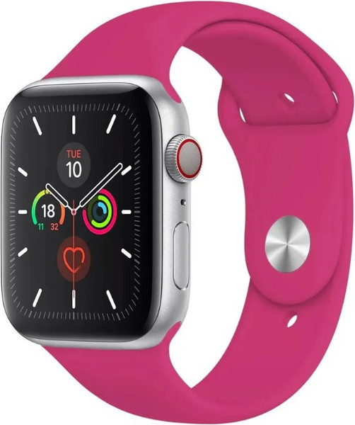 Изображение товара Ремешок для умных часов Bingo Silicone для Apple Watch 42/44/45мм (S, малиновый)