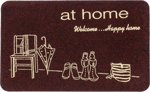 Изображение товара Коврик грязезащитный ComeForte Велюр Уютный дом 40x60 (черный)