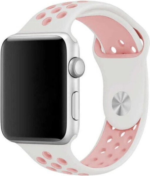 Изображение товара Ремешок для умных часов Bingo Sport для Apple Watch 42/44/45мм (S, белый/розовый)