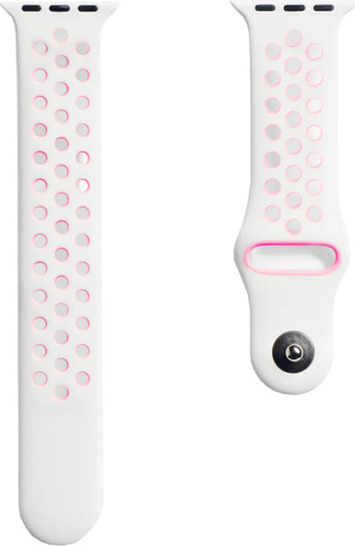 Изображение товара Ремешок для умных часов Bingo Sport для Apple Watch 42/44/45мм (S, белый/розовый)