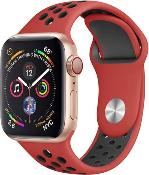 Изображение товара Ремешок для умных часов Bingo Sport для Apple Watch 42/44/45мм (S, красный/черный)