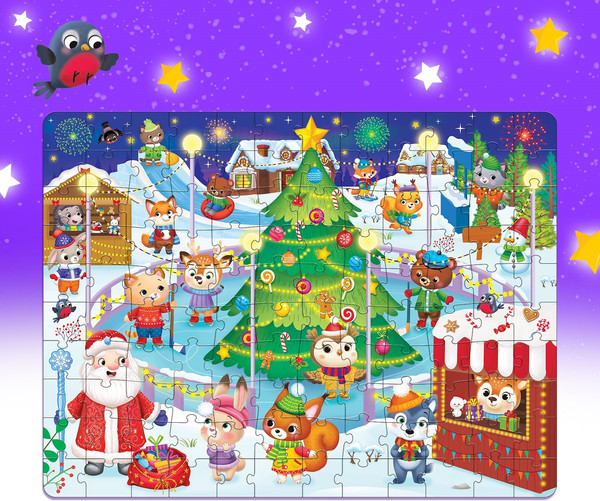 Изображение товара Пазл Puzzle Time Новогодняя ярмарка / 6771895 (120эл)