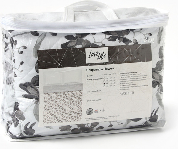 Изображение товара Покрывало Love Life Flowers Евро / 10623977