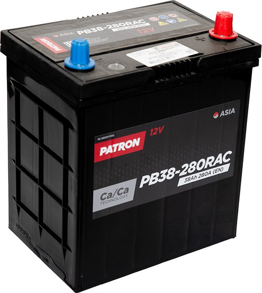 Изображение товара Автомобильный аккумулятор Patron Asia PB38-280RAC (38 А/ч)