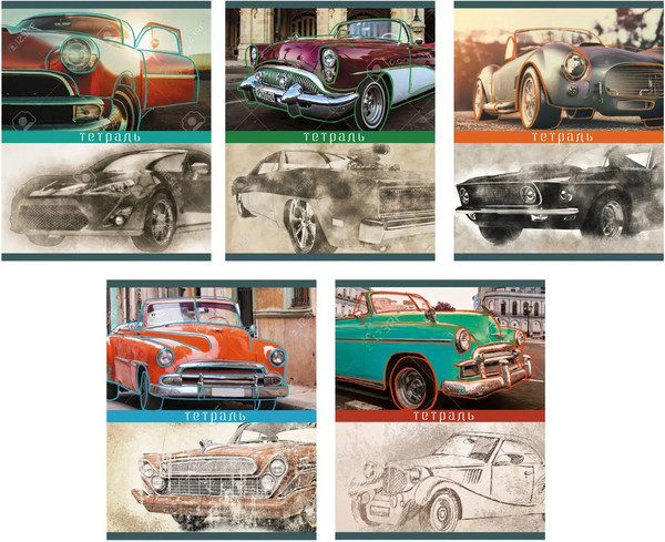 Изображение товара Тетрадь Listoff Ретро авто / ТК968387