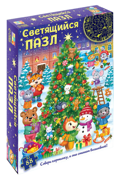 Изображение товара Пазл Puzzle Time Ждут зверята Новый год / 7697789 (88эл)