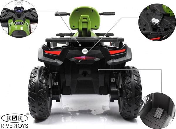 Изображение товара Детский квадроцикл RiverToys T001TT 4WD (зеленый)