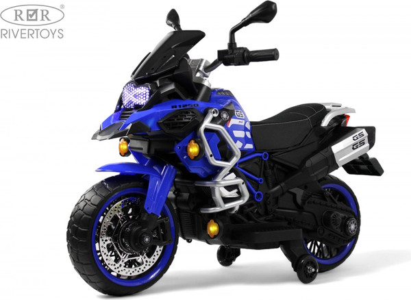 Изображение товара Детский мотоцикл RiverToys М009БХ (синий)