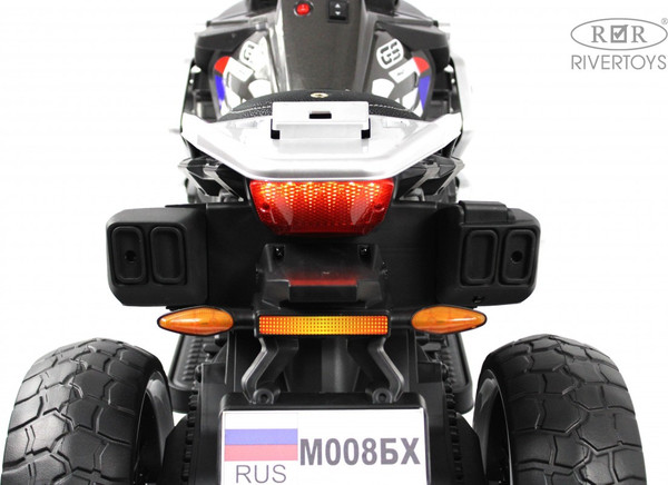 Изображение товара Детский мотоцикл RiverToys М008БХ (серый)