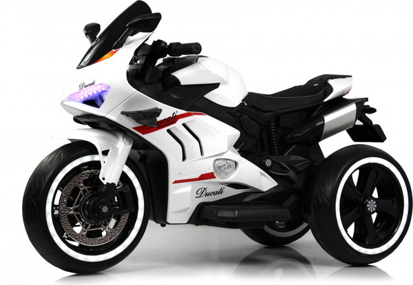 Изображение товара Детский мотоцикл RiverToys М777БХ (белый)