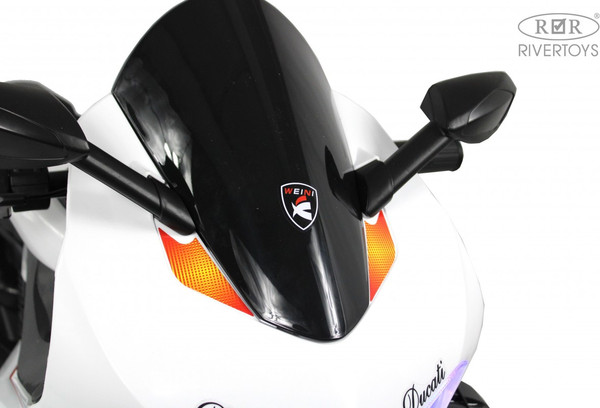 Изображение товара Детский мотоцикл RiverToys М777БХ (белый)