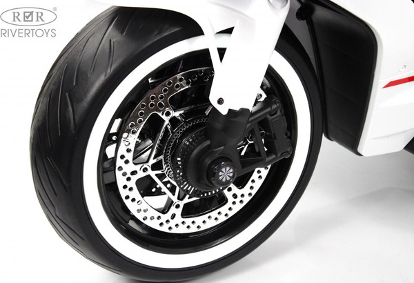 Изображение товара Детский мотоцикл RiverToys М777БХ (белый)